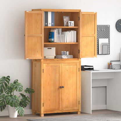 vidaXL Storage Furniture Set with Shelf 2 pcs Natural 80 x 35 x 185 cm