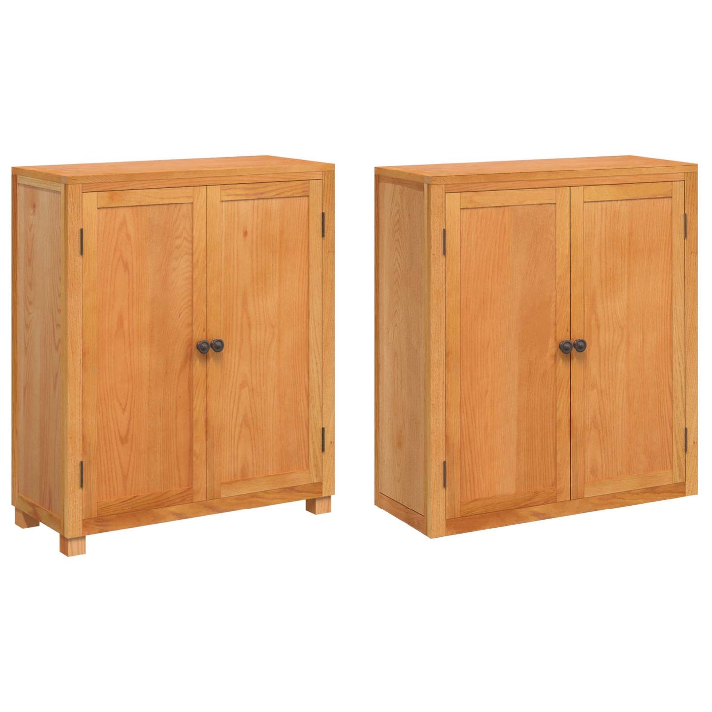 vidaXL Storage Furniture Set with Shelf 2 pcs Natural 80 x 35 x 185 cm
