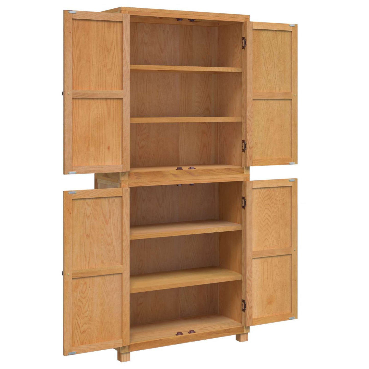 vidaXL Storage Furniture Set with Shelf 2 pcs Natural 80 x 35 x 185 cm