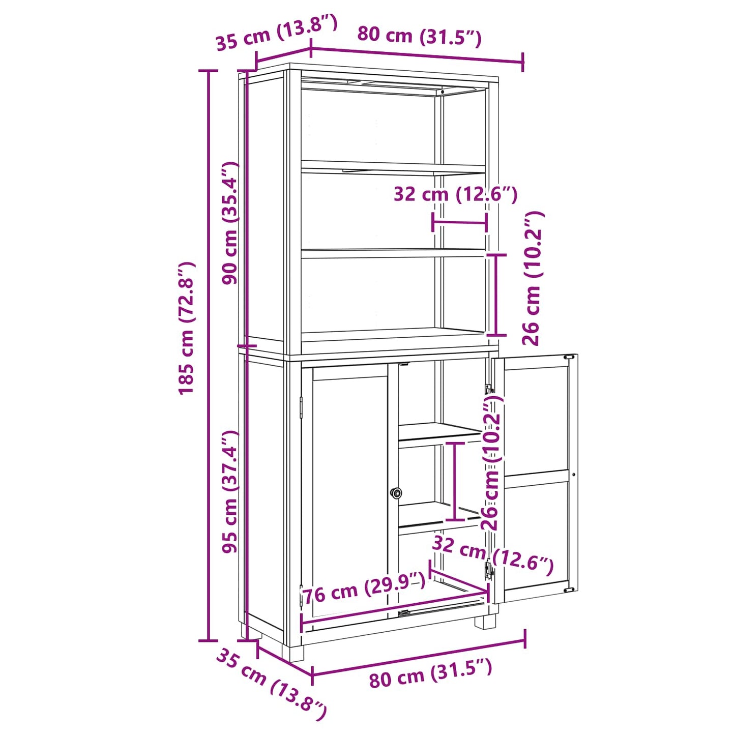 vidaXL Storage Furniture Set with Storage Brown Engineered wood