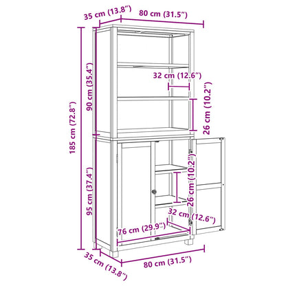 vidaXL Storage Furniture Set with Storage Brown Engineered wood