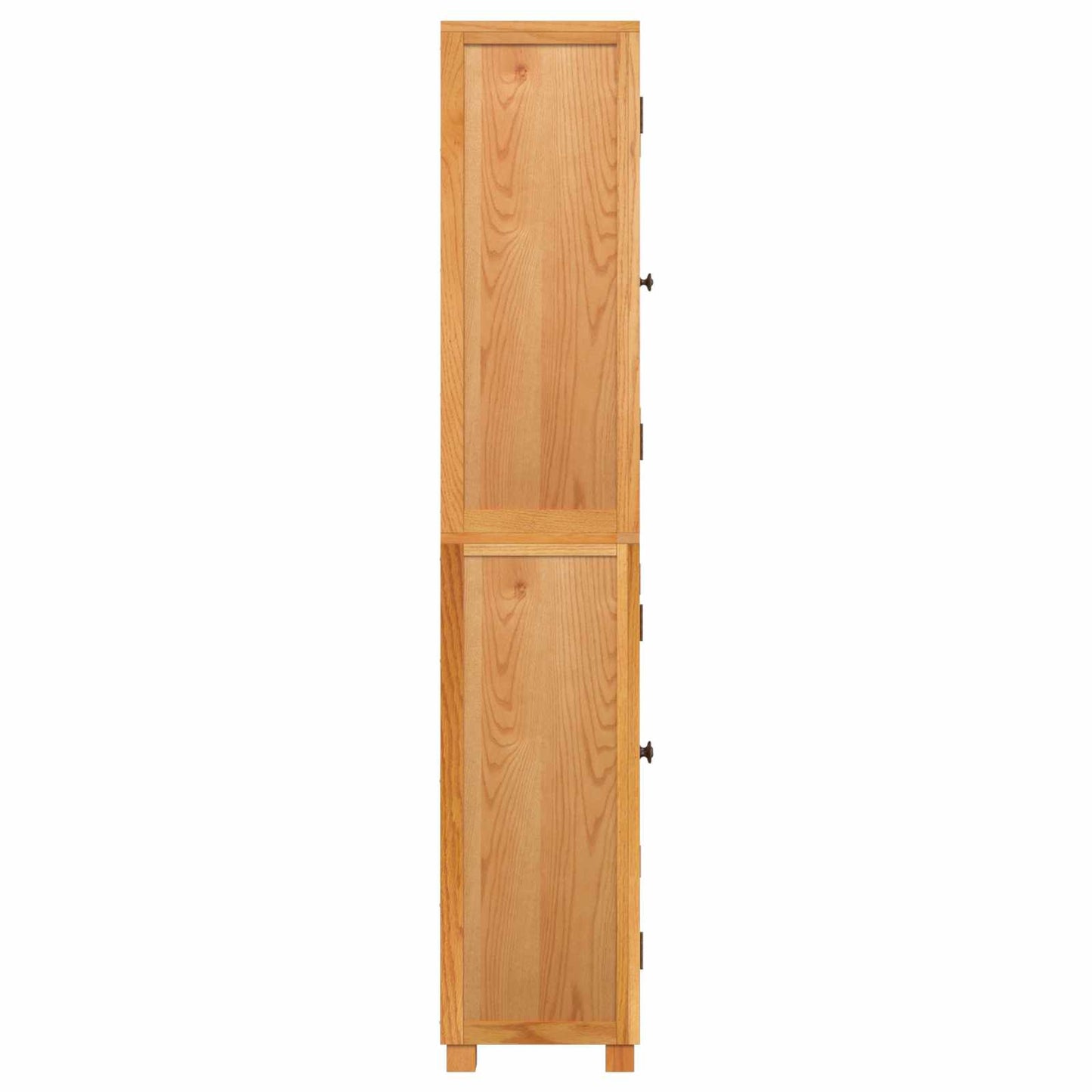 vidaXL Storage Furniture Set with Shelf 2 pcs Natural Solid Oak Wood