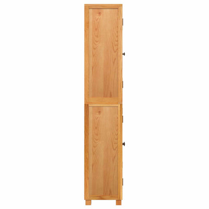vidaXL Storage Furniture Set with Shelf 2 pcs Natural Solid Oak Wood