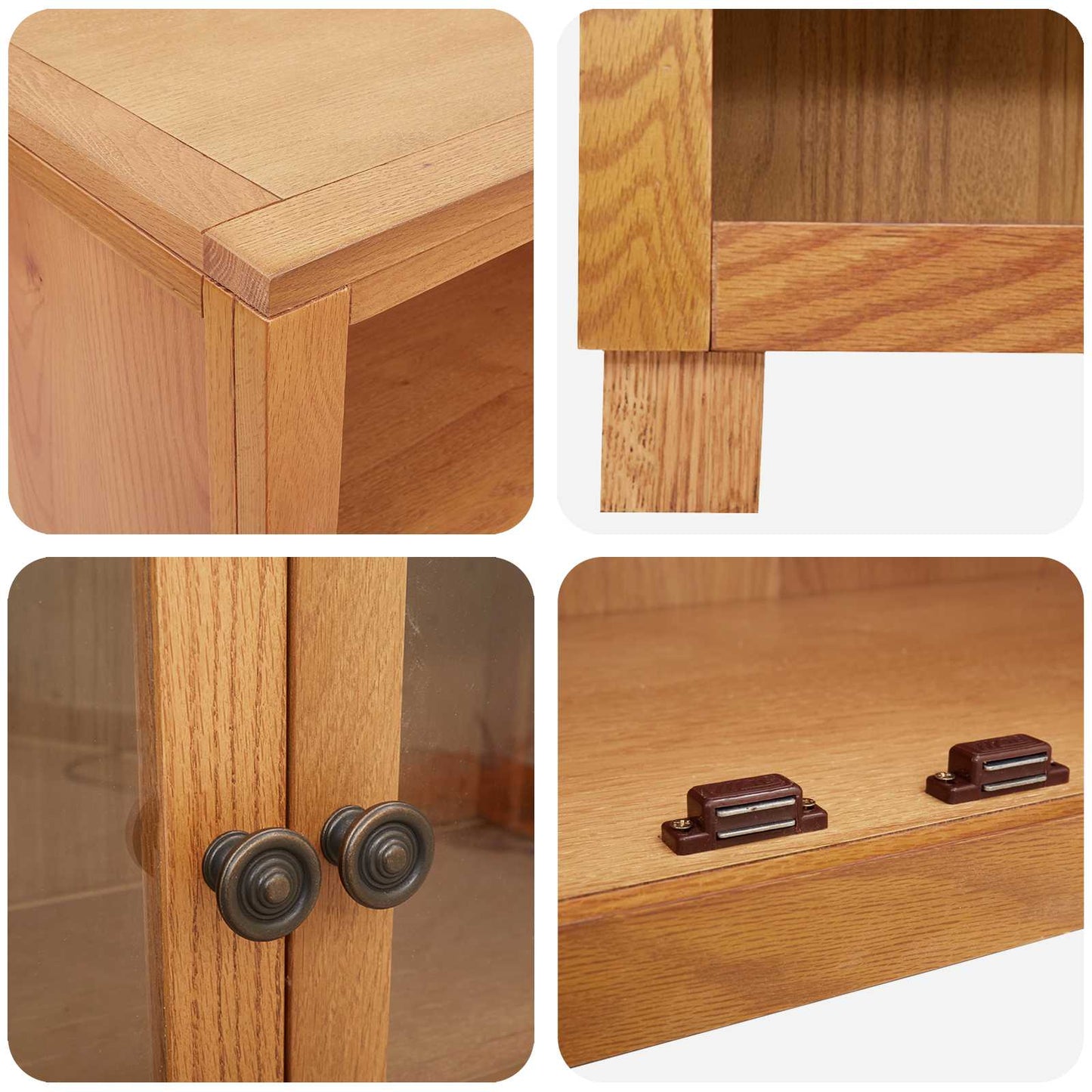 vidaXL Storage Furniture Set with Shelf 2 pcs Natural 80 x 35 x 185 cm