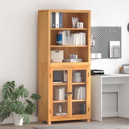 vidaXL Storage Furniture Set with Shelf 2 pcs Natural 80 x 35 x 185 cm