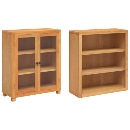 vidaXL Storage Furniture Set with Shelf 2 pcs Natural 80 x 35 x 185 cm