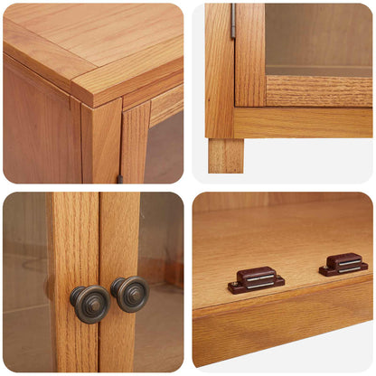 vidaXL Storage Furniture Set with Shelf 2 pcs Natural 80 x 35 x 185 cm