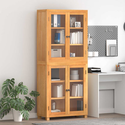vidaXL Storage Furniture Set with Shelf 2 pcs Natural 80 x 35 x 185 cm