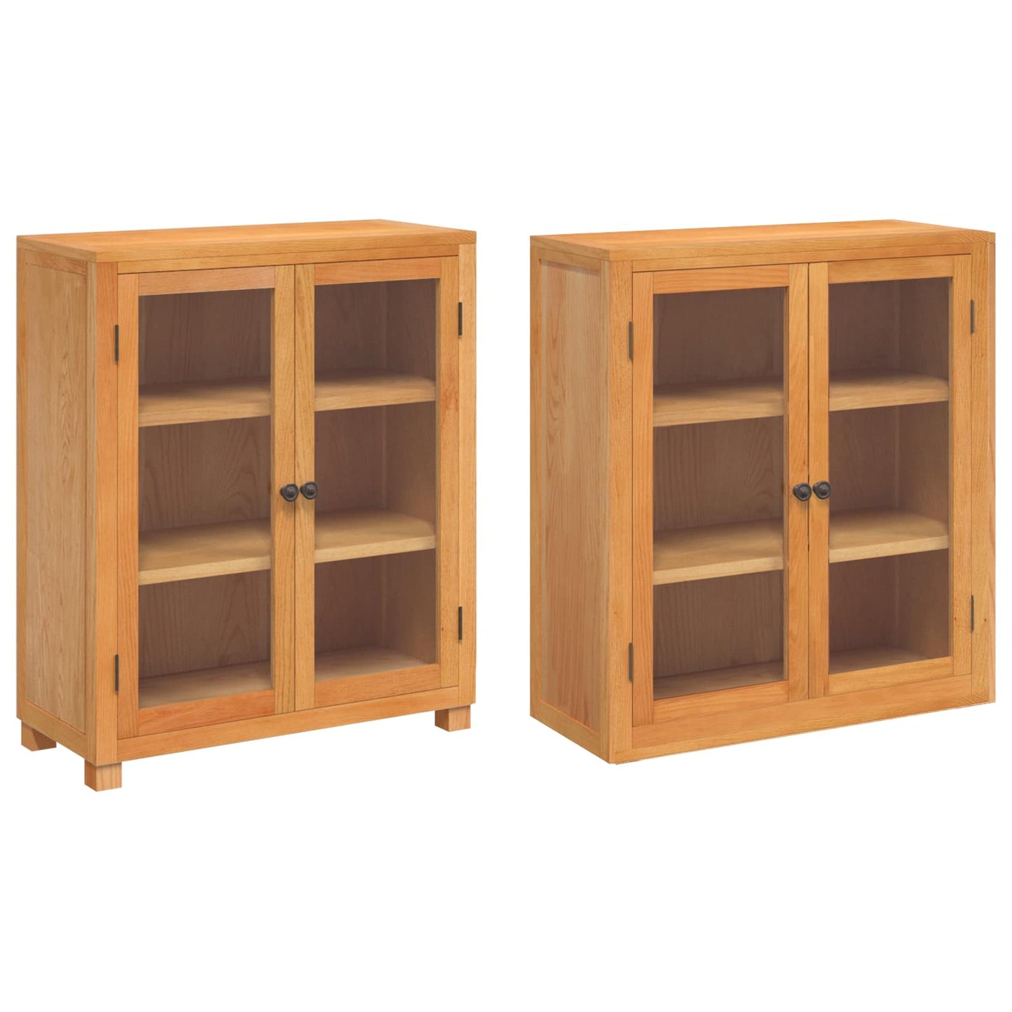 vidaXL Storage Furniture Set with Shelf 2 pcs Natural 80 x 35 x 185 cm