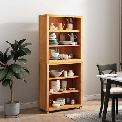 vidaXL Storage Furniture Set with Shelf 2 pcs Natural 80 x 35 x 185 cm