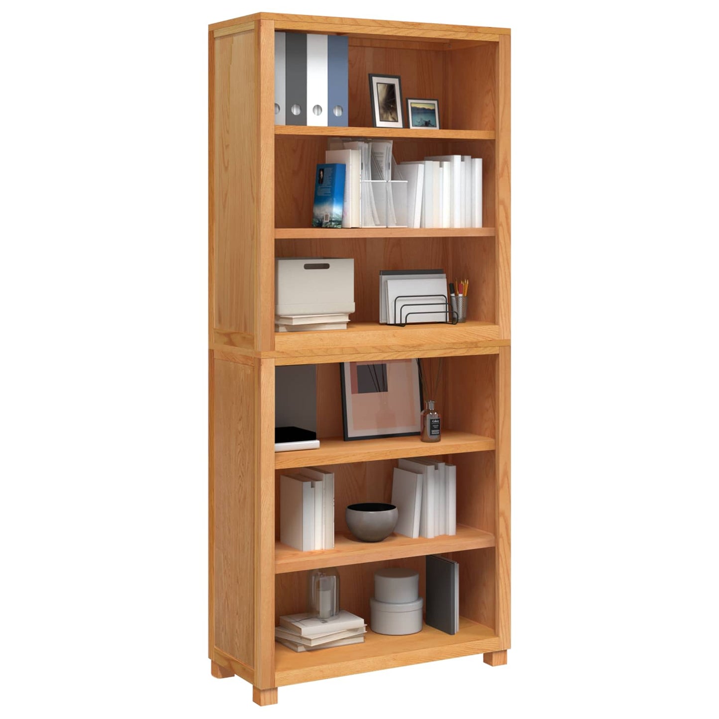 vidaXL Storage Furniture Set with Shelf 2 pcs Natural 80 x 35 x 185 cm
