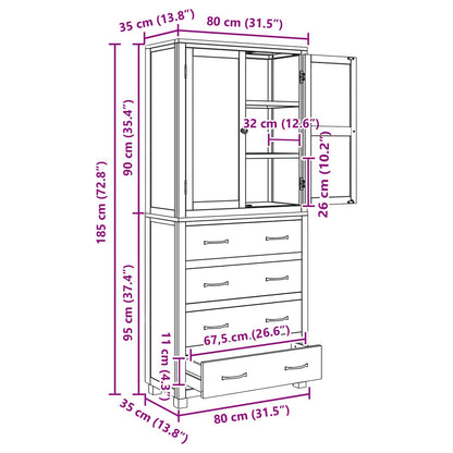 vidaXL Storage Furniture Set with Drawer Brown Engineered wood