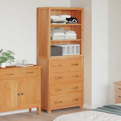 vidaXL Storage Furniture Set with Shelf 2 pcs Natural 80 x 35 x 185 cm
