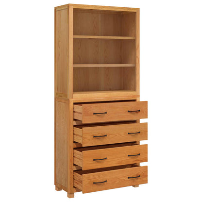 vidaXL Storage Furniture Set with Shelf 2 pcs Natural 80 x 35 x 185 cm