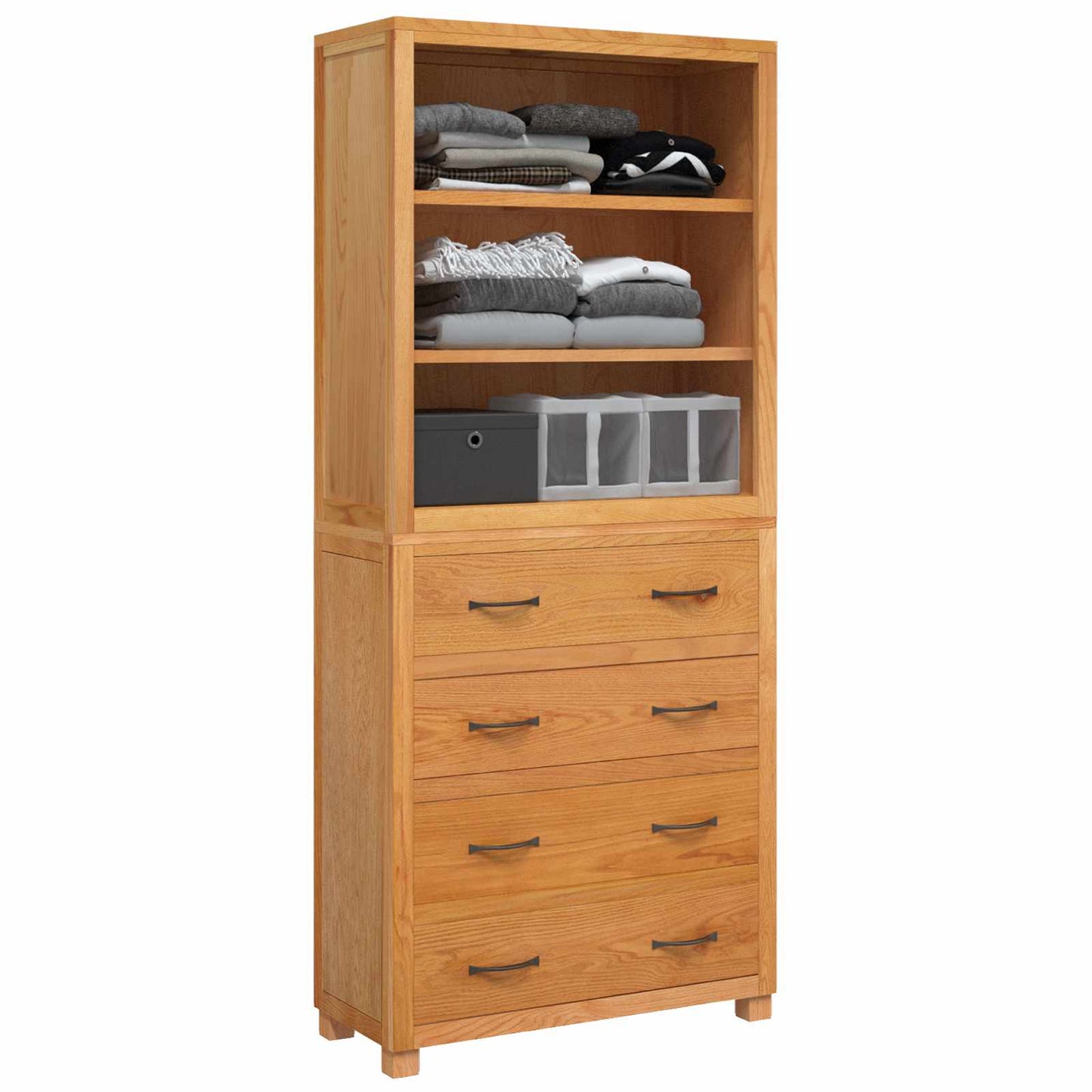 vidaXL Storage Furniture Set with Shelf 2 pcs Natural 80 x 35 x 185 cm