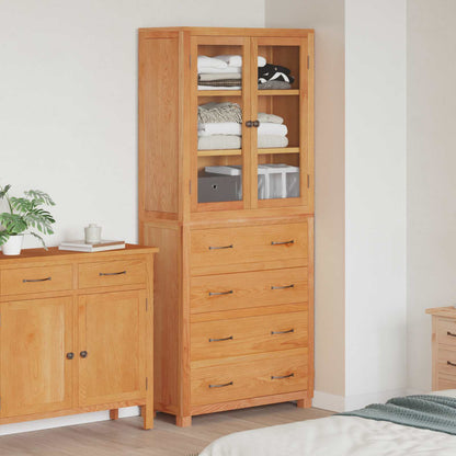 vidaXL Storage Furniture Set with Shelf 2 pcs Natural 80 x 35 x 185 cm