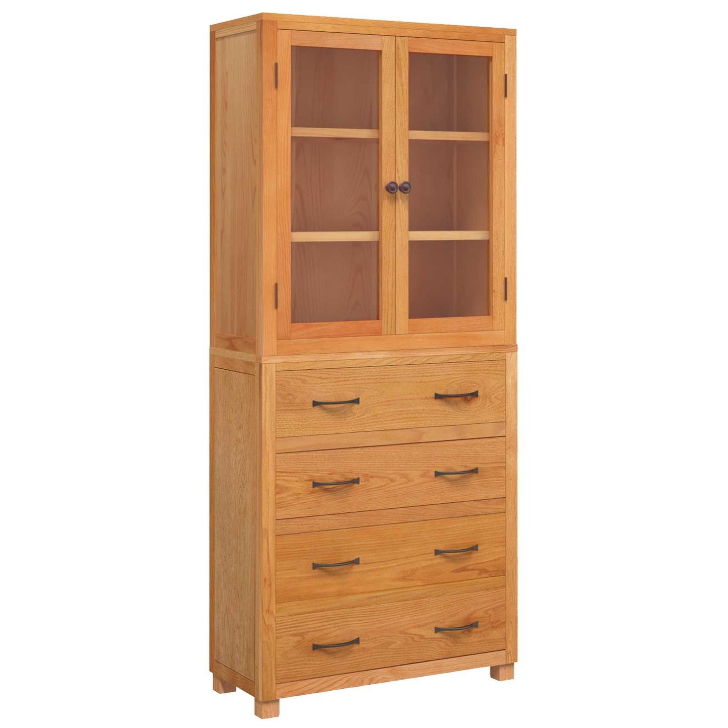 vidaXL Storage Furniture Set with Shelf 2 pcs Natural 80 x 35 x 185 cm