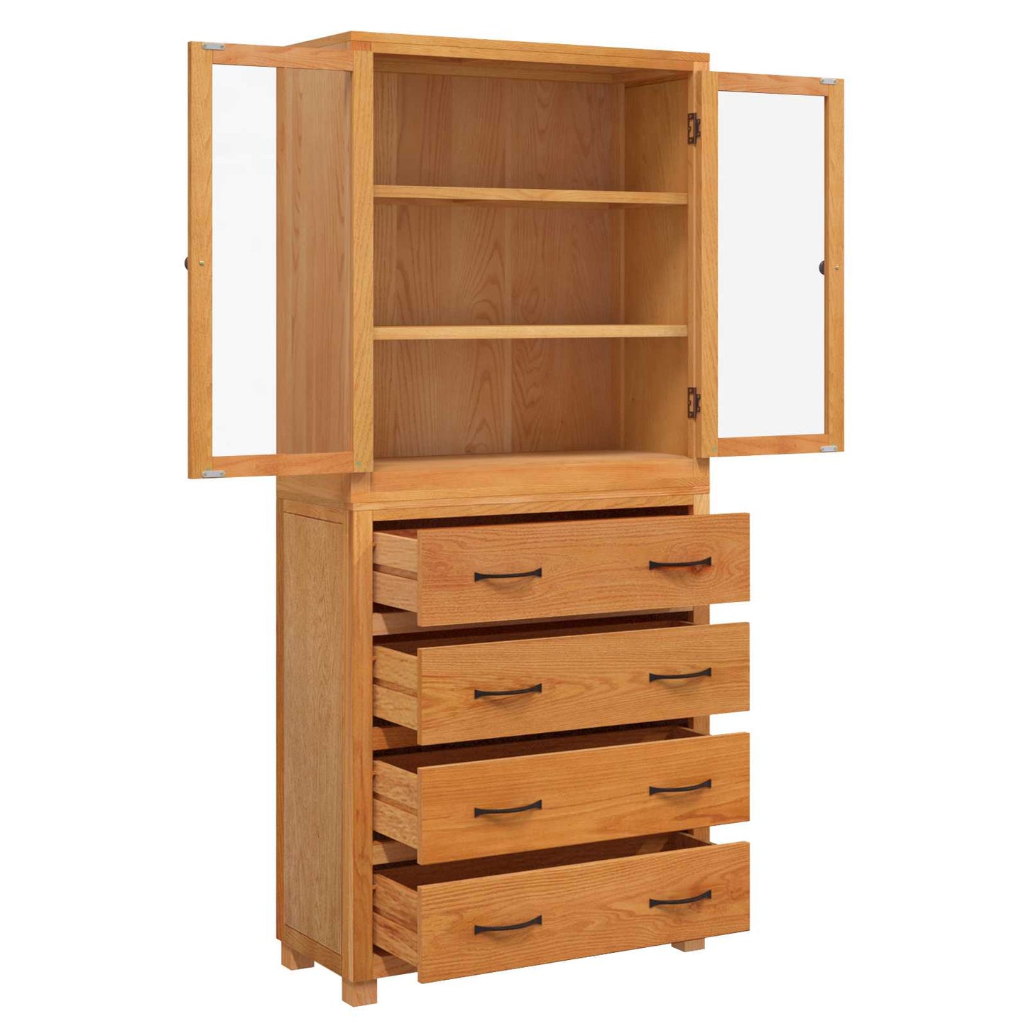 vidaXL Storage Furniture Set with Shelf 2 pcs Natural 80 x 35 x 185 cm