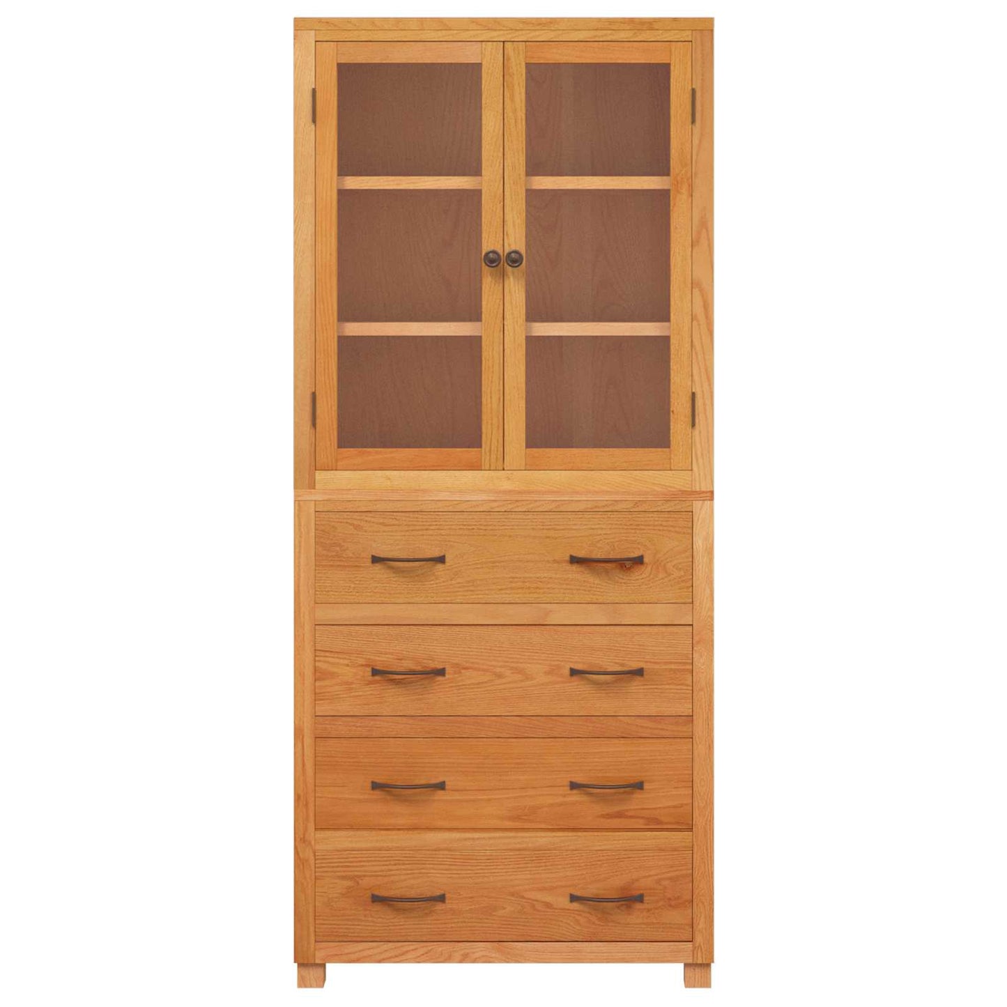 vidaXL Storage Furniture Set with Shelf 2 pcs Natural 80 x 35 x 185 cm