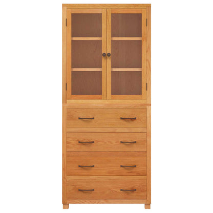 vidaXL Storage Furniture Set with Shelf 2 pcs Natural 80 x 35 x 185 cm