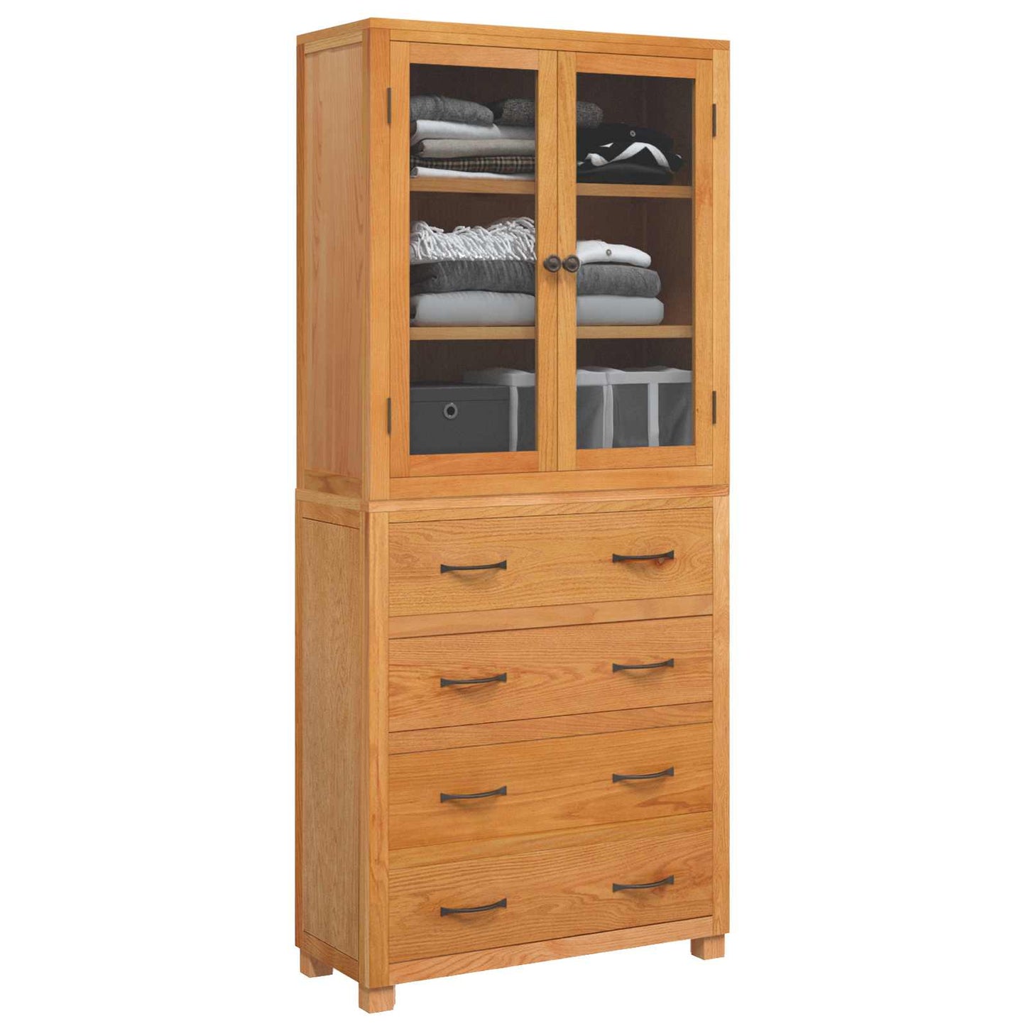 vidaXL Storage Furniture Set with Shelf 2 pcs Natural 80 x 35 x 185 cm