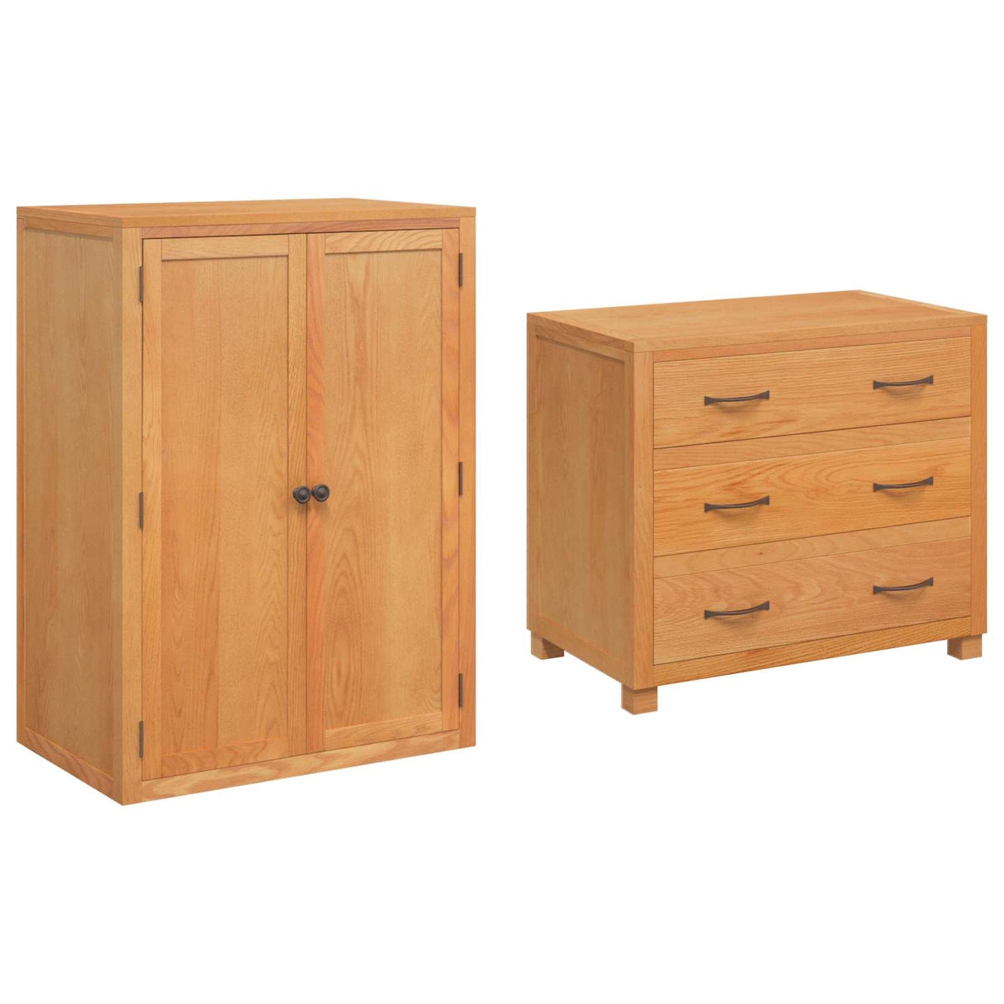 vidaXL Storage Furniture Set with Drawer 2 pcs Brown 80 x 50 x 180 cm