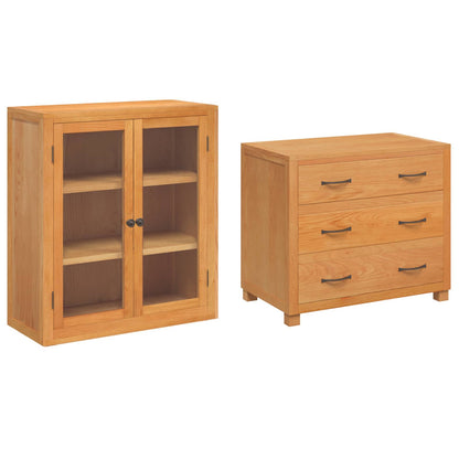 vidaXL Storage Furniture Set with Drawer 2 pcs Brown 80 x 50 x 160 cm