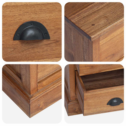 vidaXL Bedside Table Natural 40 x 30 x 50 cm Solid Teak Wood