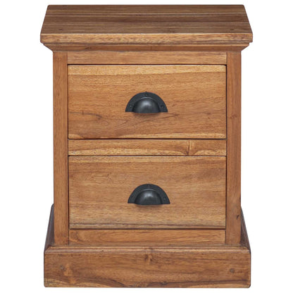 vidaXL Bedside Table Natural 40 x 30 x 50 cm Solid Teak Wood