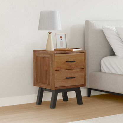 vidaXL Bedside Table Natural 40 x 35 x 55 cm Solid Teak Wood
