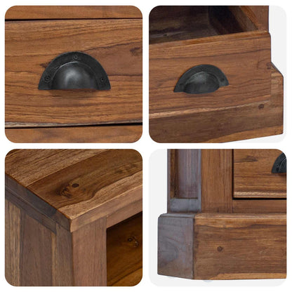 vidaXL Storage Cabinet Natural 60 x 30 x 60 cm Solid Teak Wood