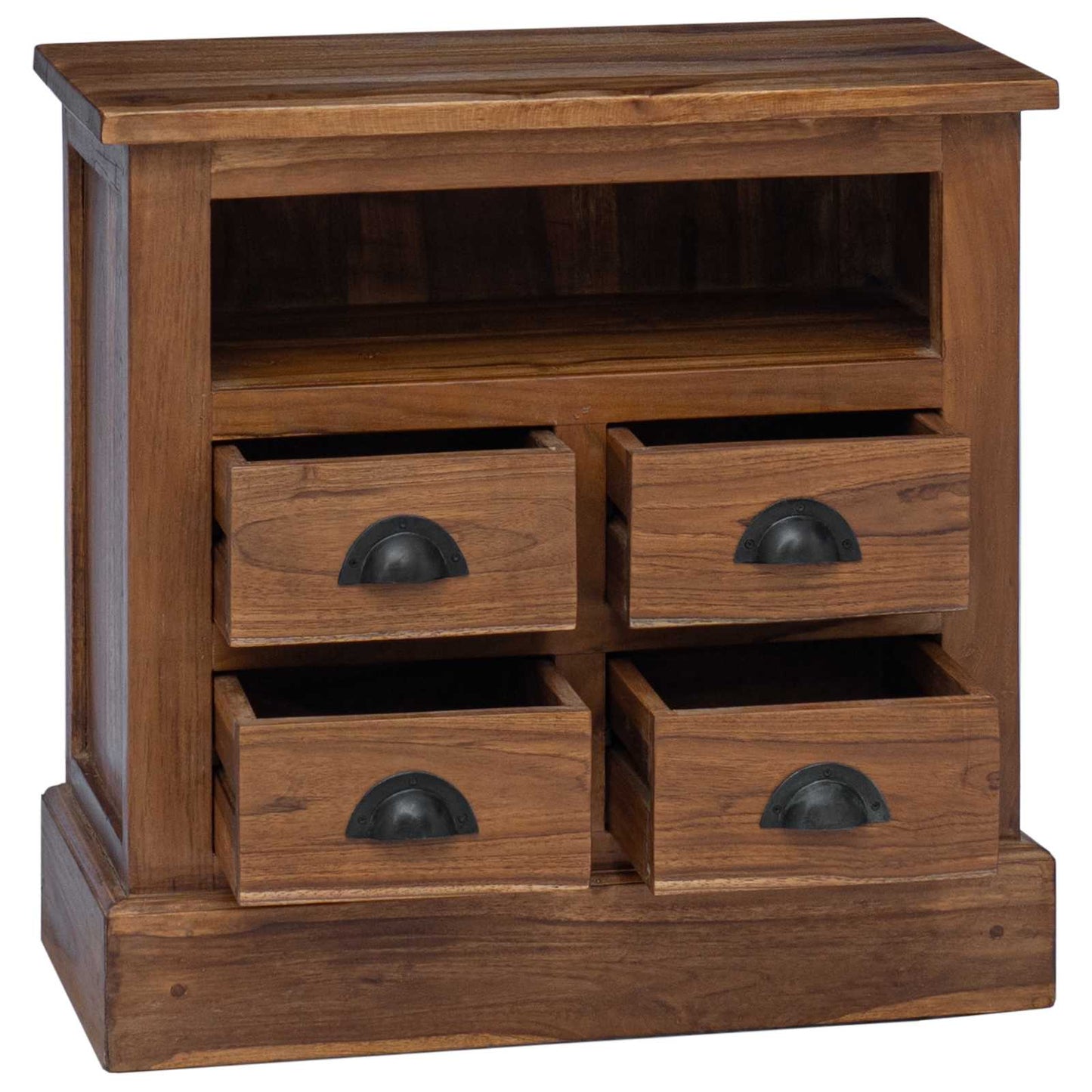 vidaXL Storage Cabinet Natural 60 x 30 x 60 cm Solid Teak Wood