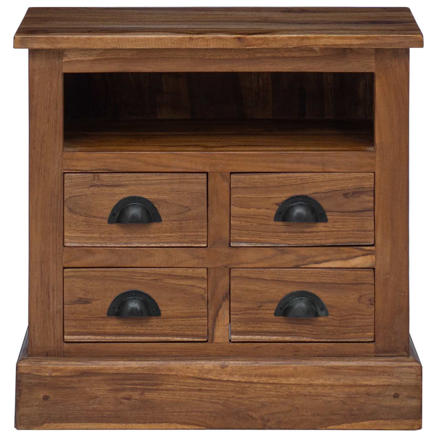 vidaXL Storage Cabinet Natural 60 x 30 x 60 cm Solid Teak Wood