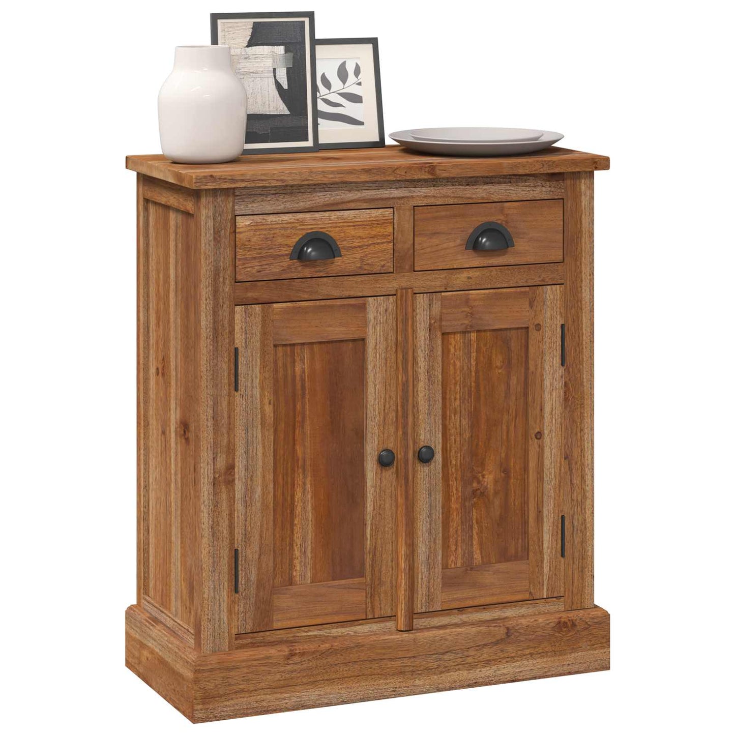 vidaXL Storage Cabinet Natural 65 x 30 x 75 cm Solid Teak Wood