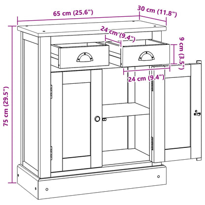 vidaXL Storage Cabinet Natural 65 x 30 x 75 cm Solid Teak Wood