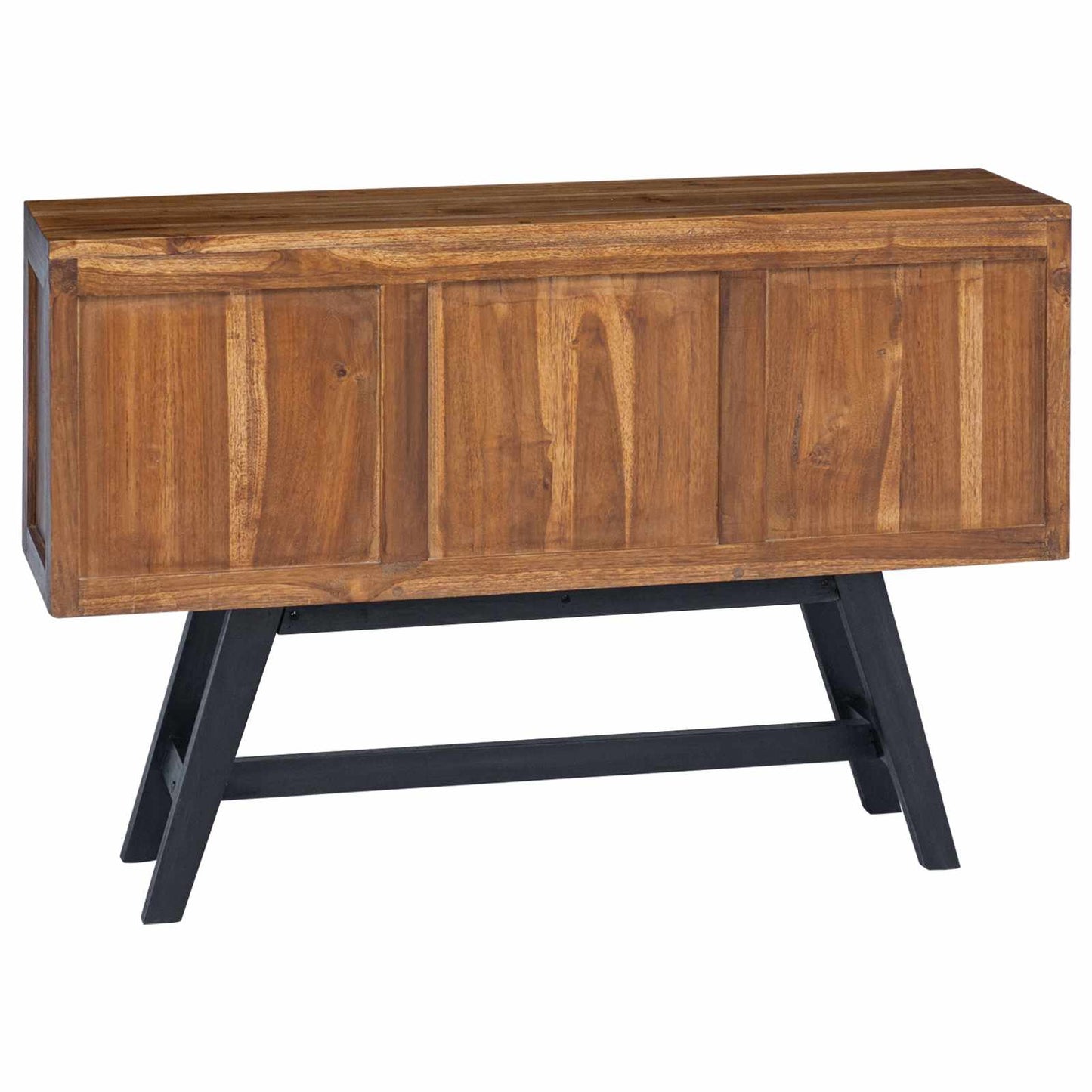 vidaXL TV Stand with Drawer Natural 110 x 30 x 75 cm Solid Teak Wood