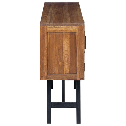 vidaXL TV Stand with Drawer Natural 110 x 30 x 75 cm Solid Teak Wood