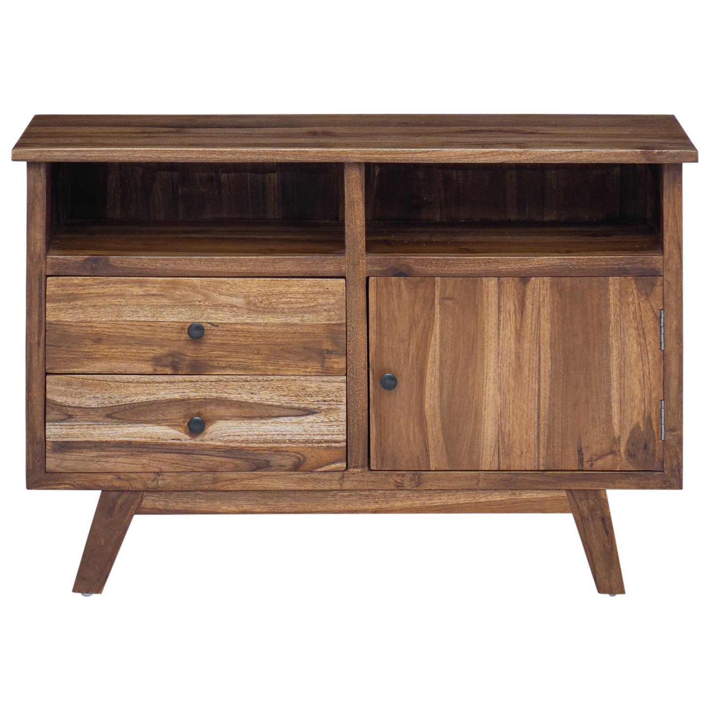 vidaXL Sideboard with Drawer Natural 100 x 30 x 68 cm Solid Teak Wood