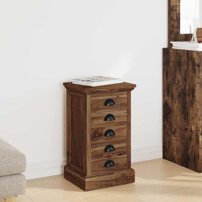 vidaXL Chest of Drawers Natural 35 x 30 x 60 cm Solid Teak Wood