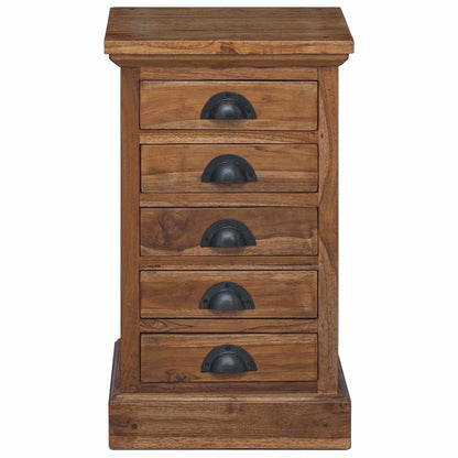 vidaXL Chest of Drawers Natural 35 x 30 x 60 cm Solid Teak Wood