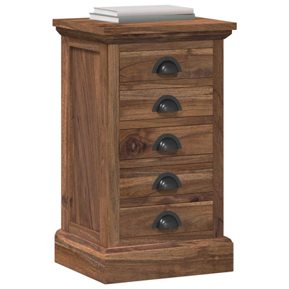 vidaXL Chest of Drawers Natural 35 x 30 x 60 cm Solid Teak Wood