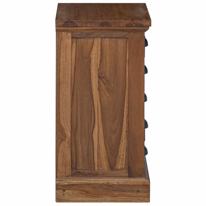 vidaXL Chest of Drawers Natural 35 x 30 x 60 cm Solid Teak Wood