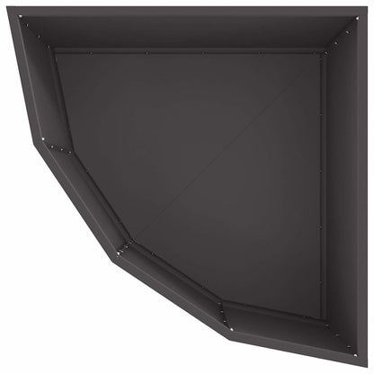 vidaXL Corner Planter Black 60 x 60 x 35 cm Steel