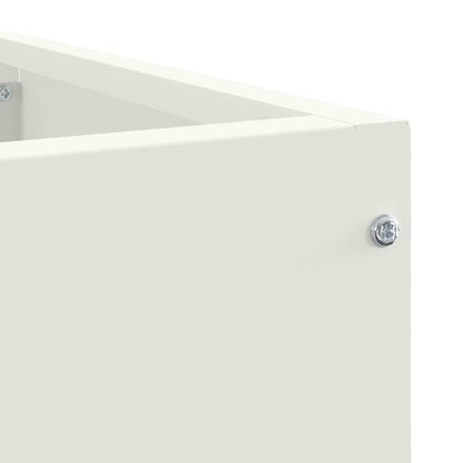 vidaXL Corner Planter White 60 x 60 x 35 cm Steel