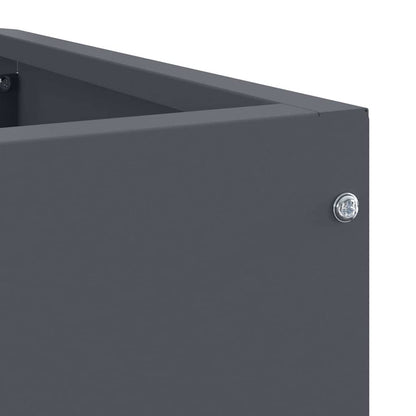 vidaXL Corner Planter Anthracite 60 x 60 x 35 cm Steel