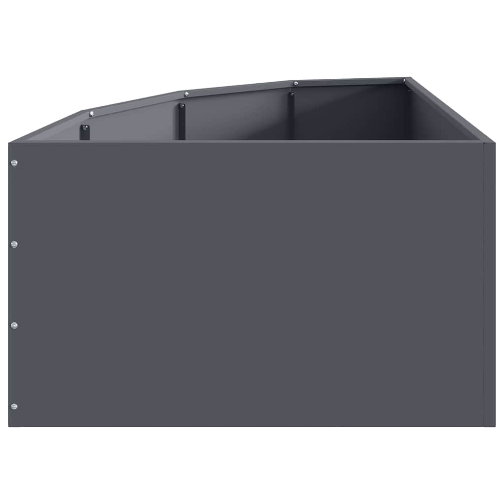 vidaXL Corner Planter Anthracite 60 x 60 x 35 cm Steel