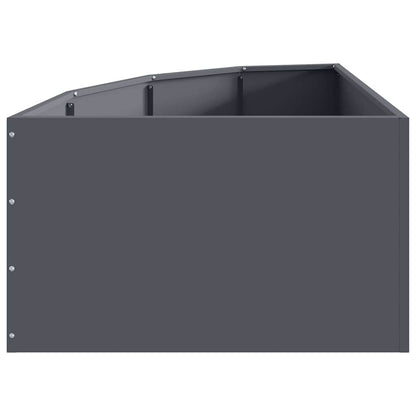 vidaXL Corner Planter Anthracite 60 x 60 x 35 cm Steel