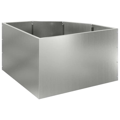vidaXL Corner Planter Silver 60 x 60 x 35 cm Galvanised steel