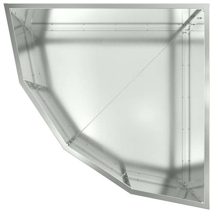vidaXL Corner Planter Silver 60 x 60 x 35 cm Galvanised steel