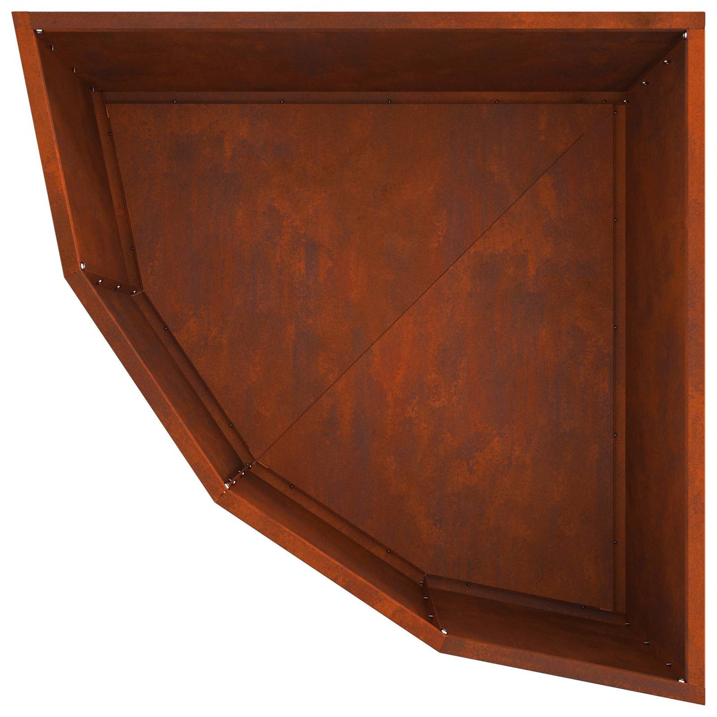 vidaXL Corner Planter Rusty 60 x 60 x 35 cm Weathering steel